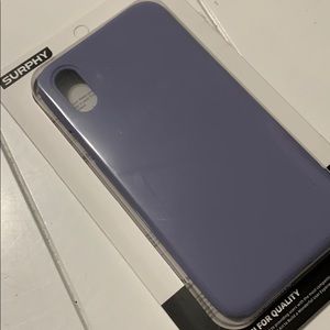 ‼️SOLD‼️iPhone X Silicone Phone Case Lavender Gray